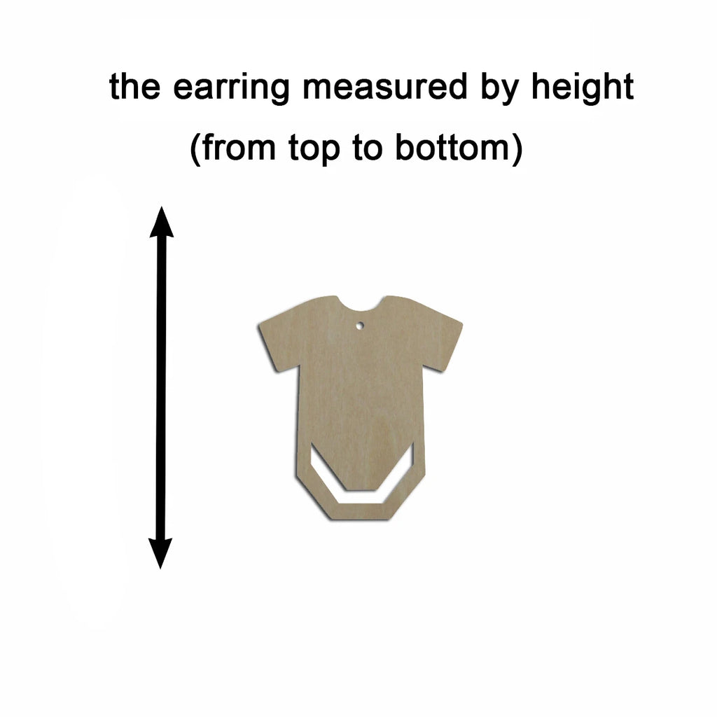 10pcs Unfinished Wood Blanks Body Shirt Cutout Shape Macrame Earring Part Findings Pendant Charm For DIY Jewelry Making