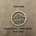 10pcs Unfinished Wooden Blanks Flower Lotus Shape Laser Cut Circle Lotus Wood For DIY Earrings Findings Jewelry