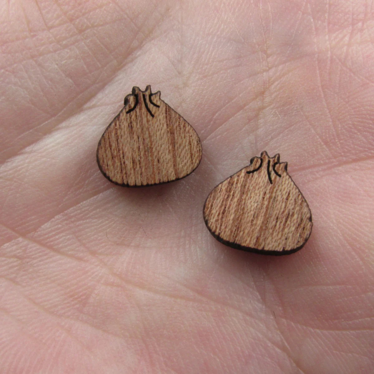 5 Pair Unfinished Blank  Food Wood Cabochon Sushi Wooden Shape Charm Pendant For DIY Jewerly Earring Suppliers