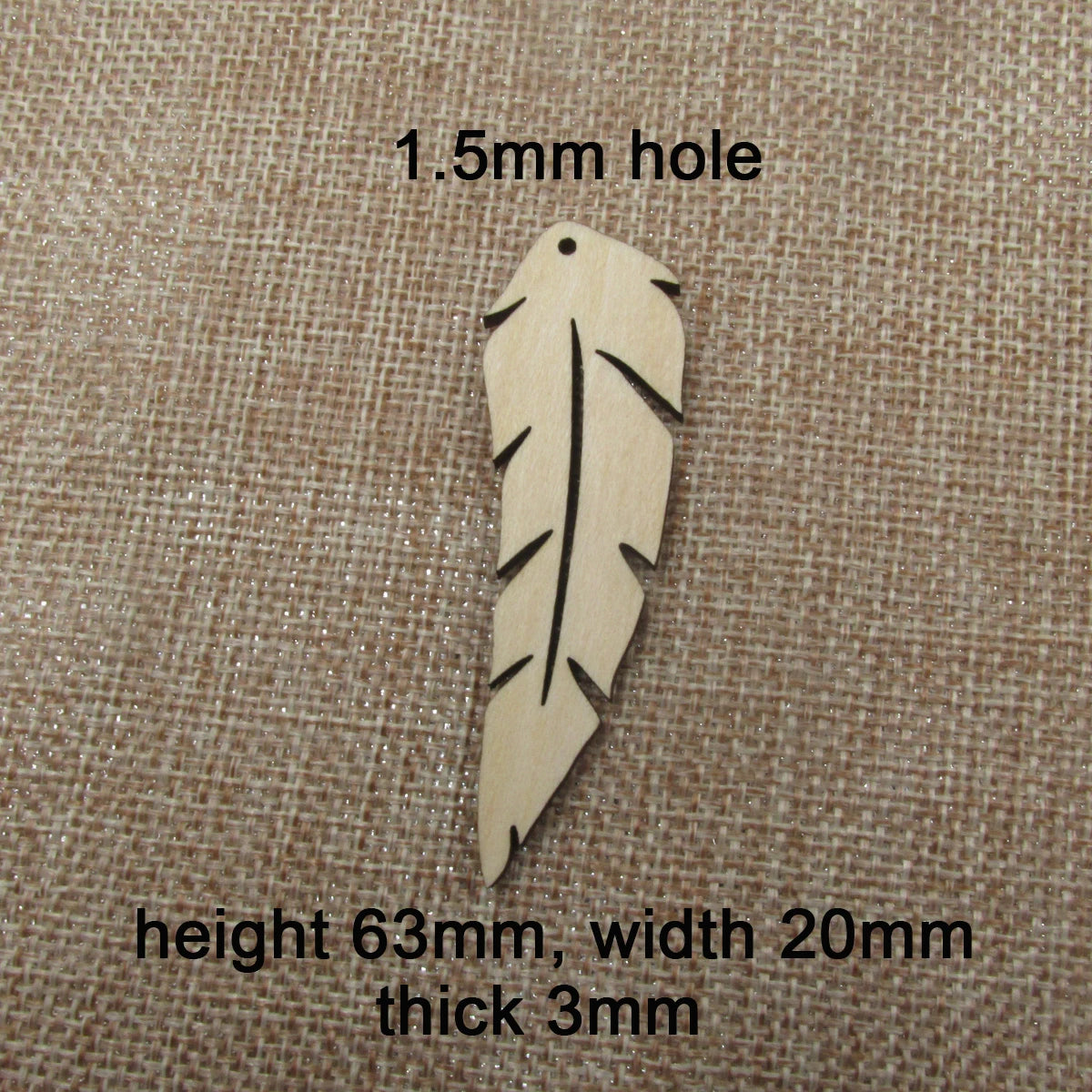 10pcs Unfinished Blanks Laser Cut Wood Hollow Feather Long Earrings Fashion For DIY  Jewelry Findings