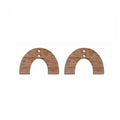 6pcs Unfinished Blank Wooden Semicircle U Shape Charm Connector Pendant for Women Female Jewelry Making DIY Crafting