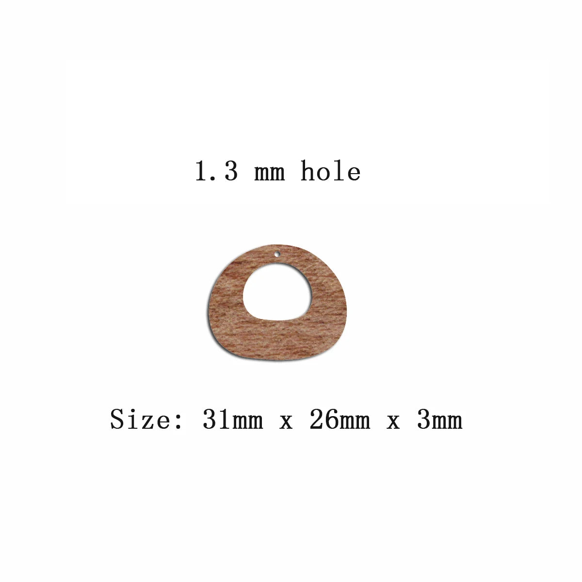 6pcs Unfinished Blank Wooden Semicircle Stone Shape Macrame Wood Earring Charms Pendant for Jewelry Making