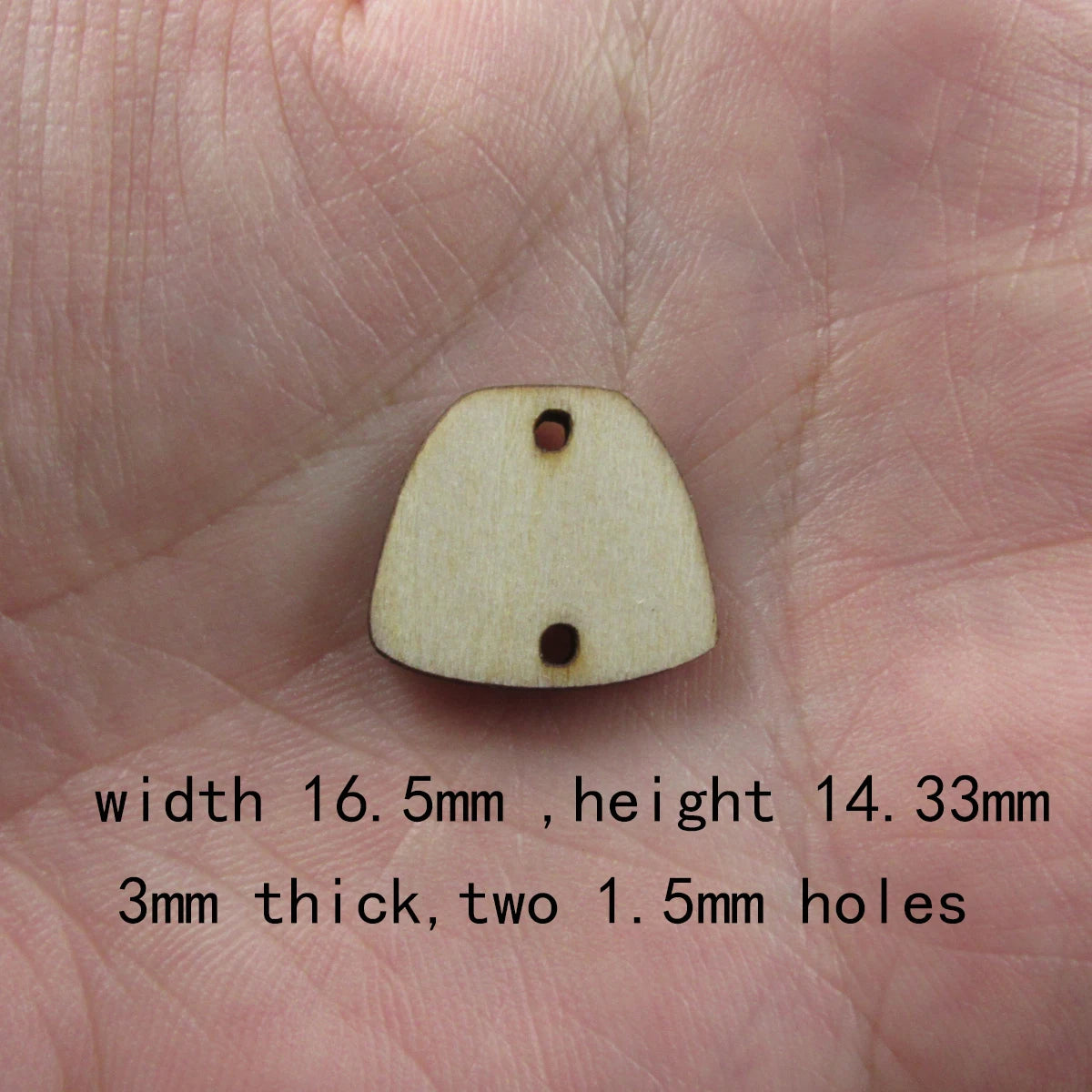 10 Pcs Unfinished Blank Wooden Geometric Petal Trapezoid Shape Cutout Plywood Connector Jewelry Finding Supplies For Earrings