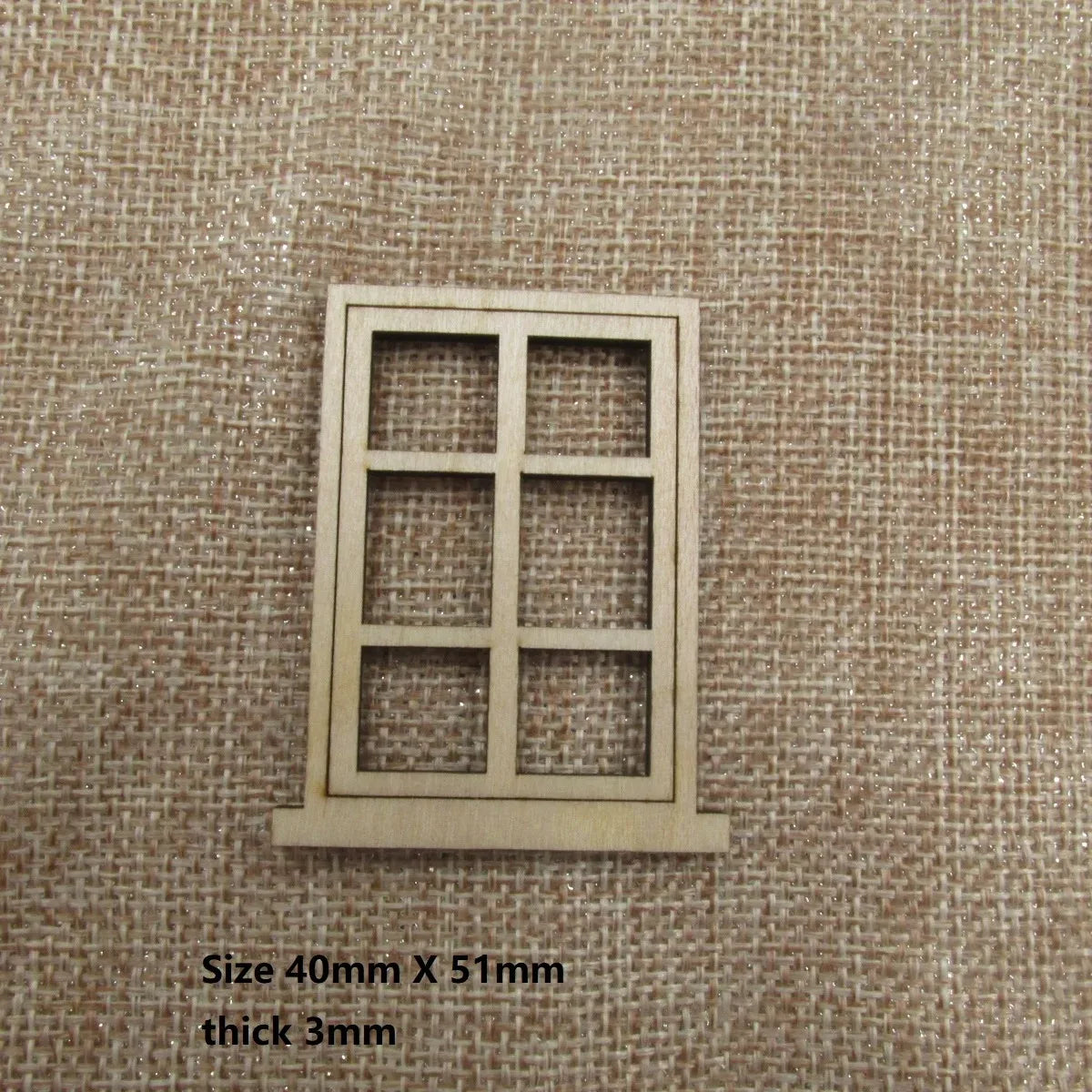 10pcs Unfinished Wood Dollhouse Windows Fairy Garden Church Diorama Bird House Windows Crafts Doll House Mirror Wall Art