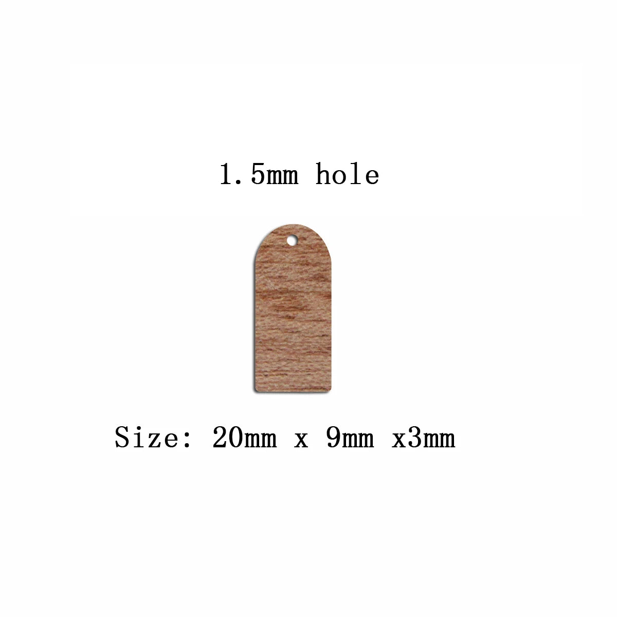 6pcs Unfinished Blank Wooden Long Domed Stud Earring Charms Connector Pendant for Women Female Jewelry Making DIY Crafting