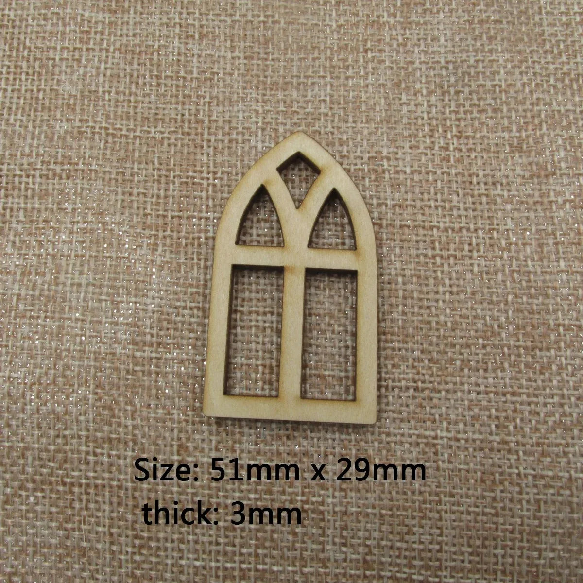 Unfinished Blank Dollhouse, Church Shape, Wooden Door, House Accessories, DIY Craft, 10Pcs
