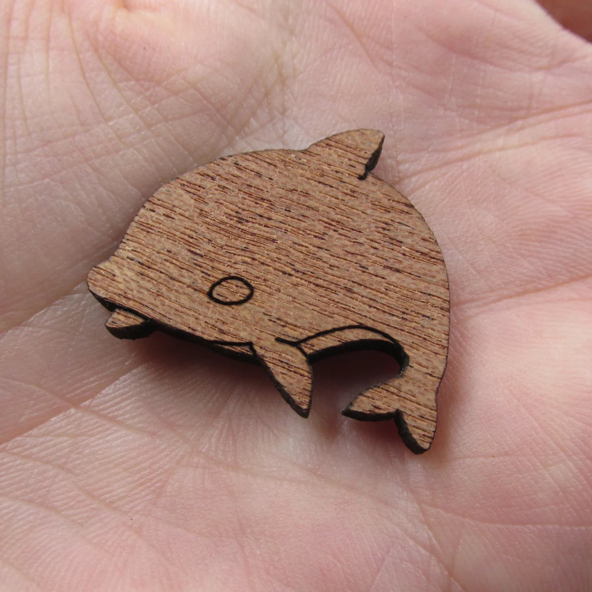3 Pair Unfinished Under the Sea Ocean Animal Wooden Dolphin Shape Cutout For Brooches Pin Magnet Pendant Jewerly Diy Making