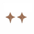 6pcs Unfinished Blank Wooden North Star Earring Post Stud Charm Pendant for Women Female Jewelry Making DIY Crafting