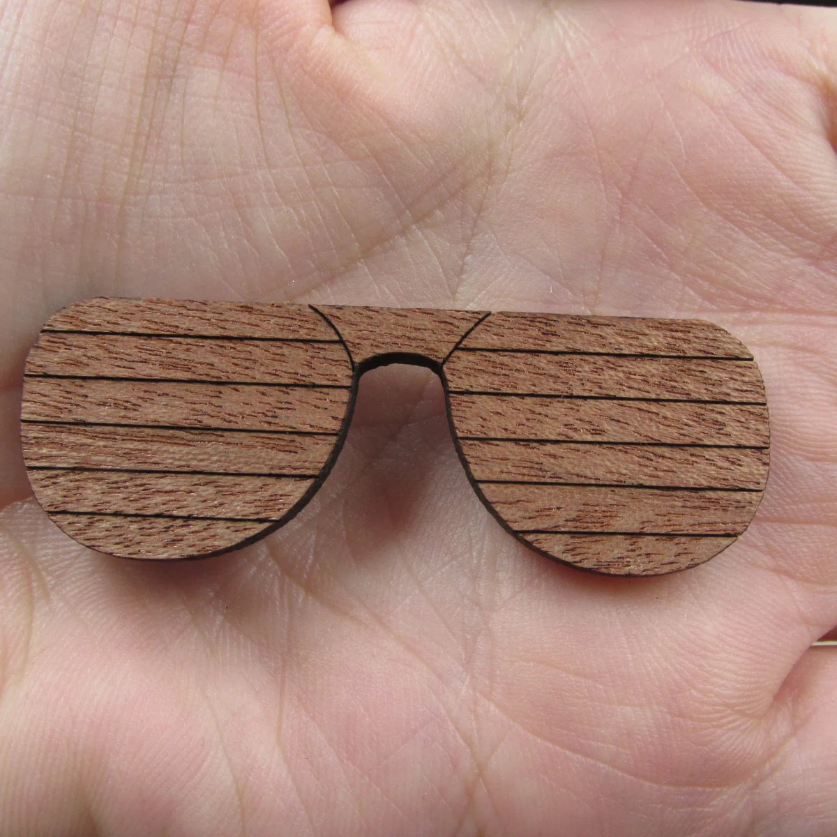 3 Pair Unfinished Ocean Beach Wooden Glasses Shape Cutout For Brooches Pin Magnet Pendant Charms Diy Making