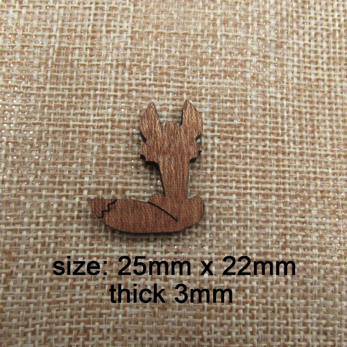 6pcs Unfinished Wooden Prince Fox Blank Charm For Jewelry Making Brooches Earring Pendant Bracelet Necklace Pin