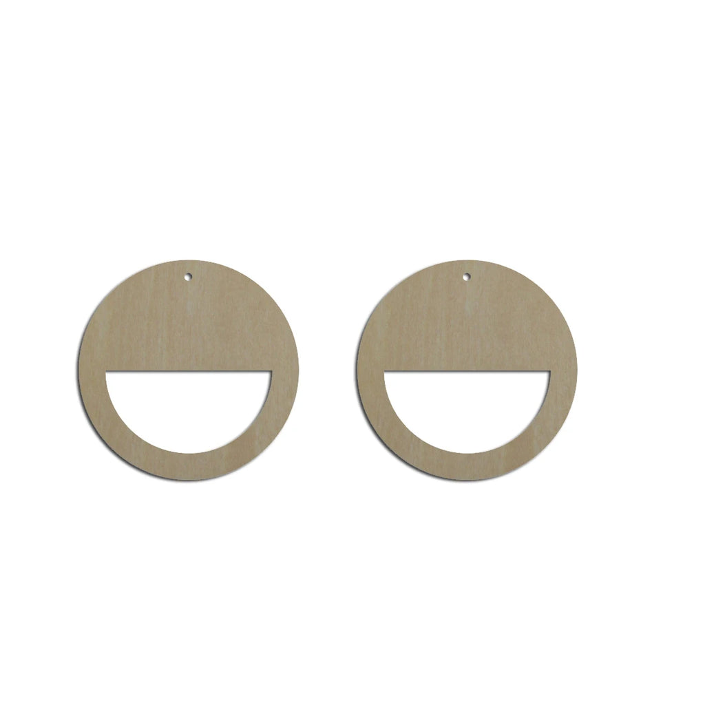 10pcs Unfinished Wood Blanks Geometry Circle Hoop Shape Macrame Earring Part Findings Wholesale For DIY Jewelry Making