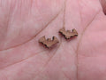5 Pair Unfinished Blank Wood Cabochon Holidays Halloween Bats and Moon  Wooden Cutout Shapes For DIY Stud Earrings Supplies