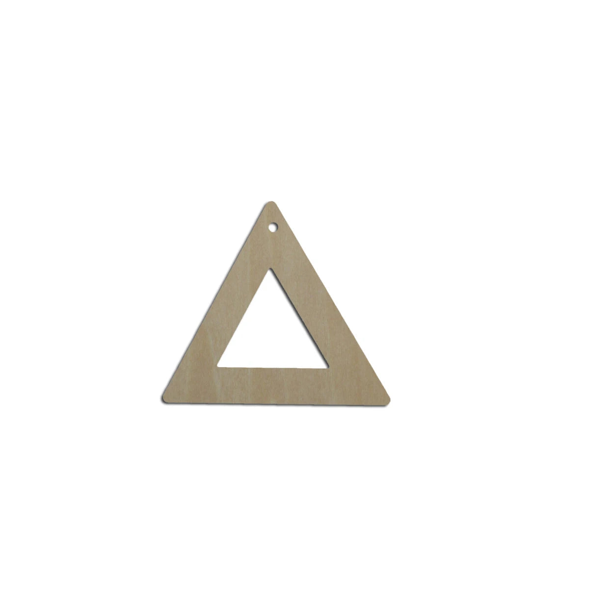 10pcs Laser Cut Unfinished Blank Wood Geometric Trigon Trilateral Cutout Shape Earring Pendant Jewelry Charm Finding