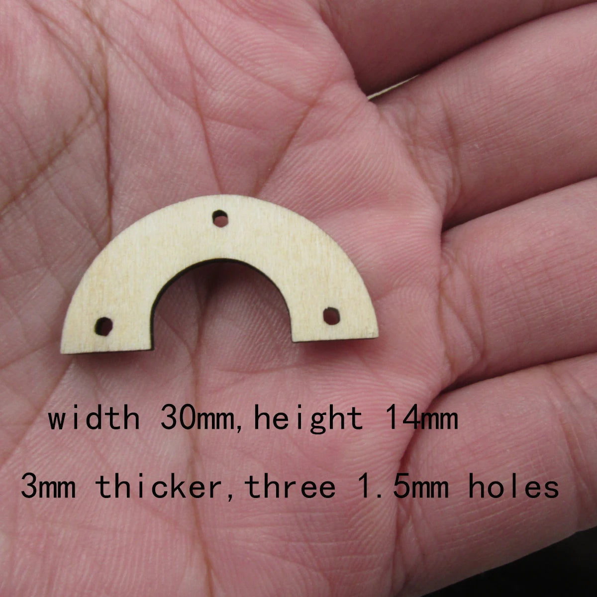 10 Pcs Unfinished Blank Wooden Rainbow Door U Shape Cutout Plywood Connector Jewelry Finding Supplies For Earrings