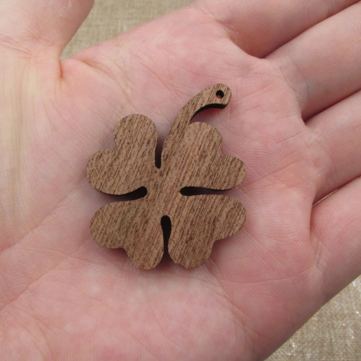 6pcs Unfinished Wood Maple Leaf Charms Lucky Four Leaves Necklace Pendant Bracelet Jewelry Making Handmade DIY Supplies