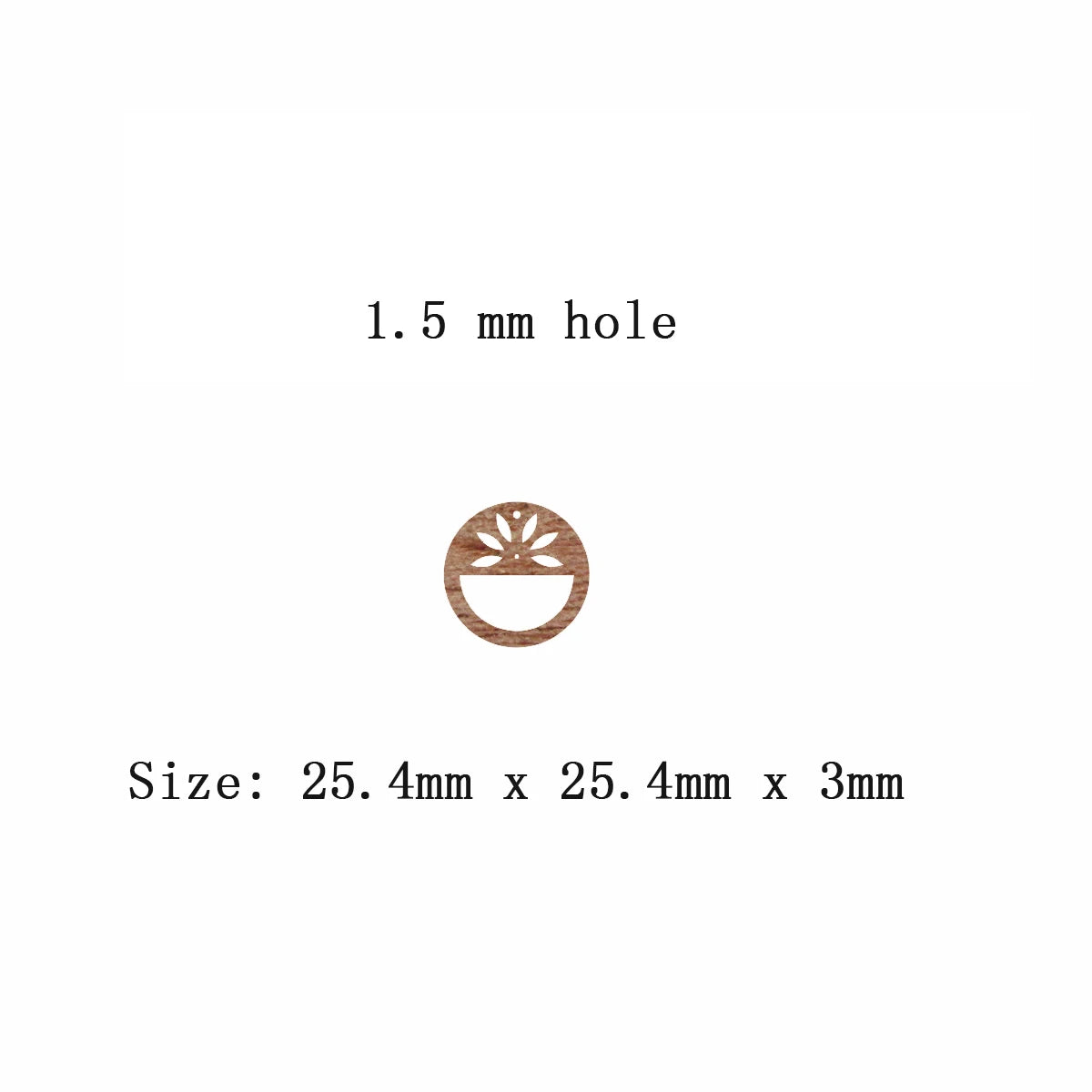6pcs Unfinished Blank Solid Wooden  Flower Lotus Half Circle Diamond Macrame Earring Charms Pendant for Jewelry Making