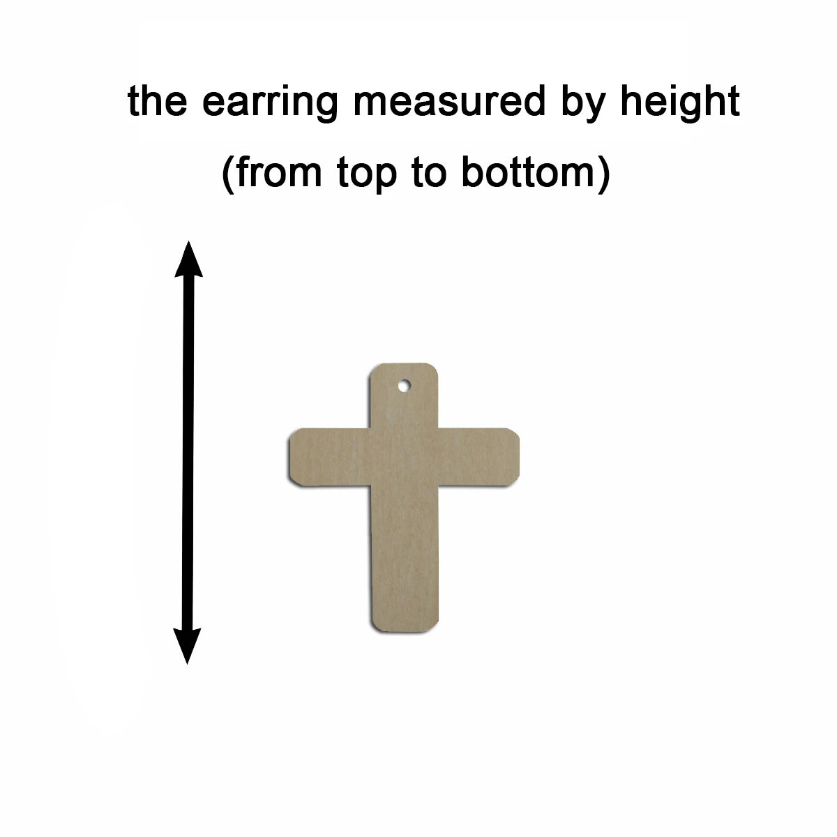 10pcs Multiple Size Unfinished Wooden Blanks Simple Cross Cutout Shape Dangle Earring For Jewelry Supplier