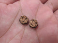 5 Pair Unfinished Blank Wood Cabochon Dice Cube Game Wooden Cutout Shapes For DIY Stud Earrings Supplies