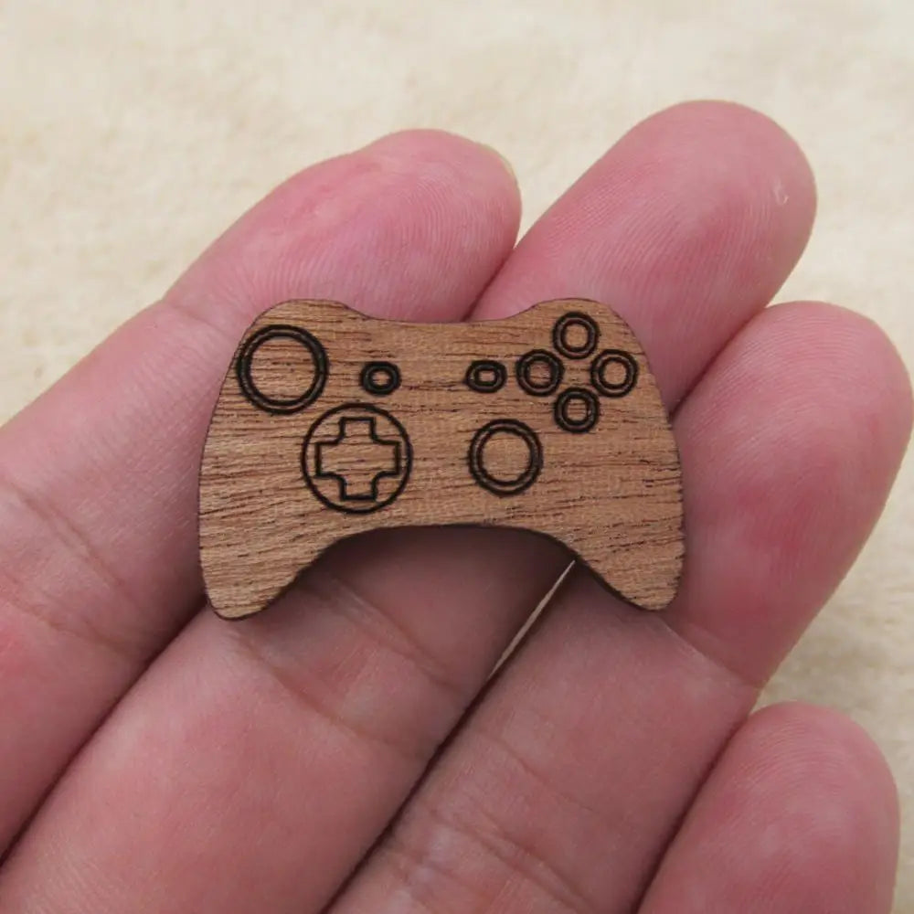 Laser Engraved Wooden Charms House Camera Game  Cassette Tap Items Boombox Scissor Cutouts Pendant For Jewerly DIY Making