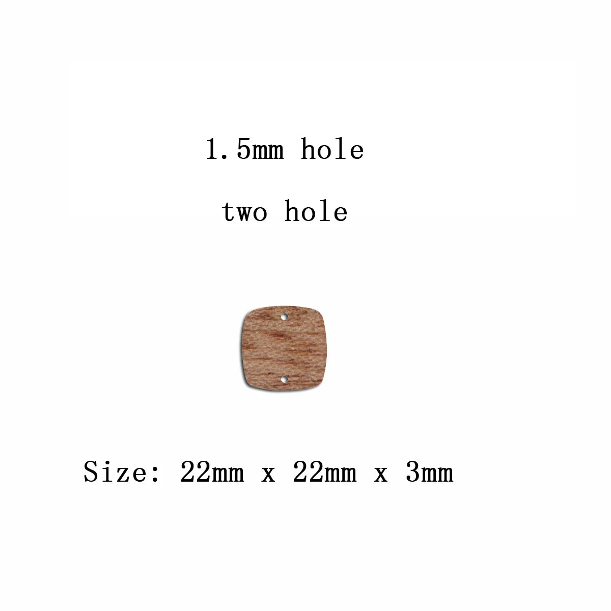 6pcs Unfinished Blank Wooden Geometric Square Earring Connector Pendant for Women Female Jewelry Making DIY Crafting