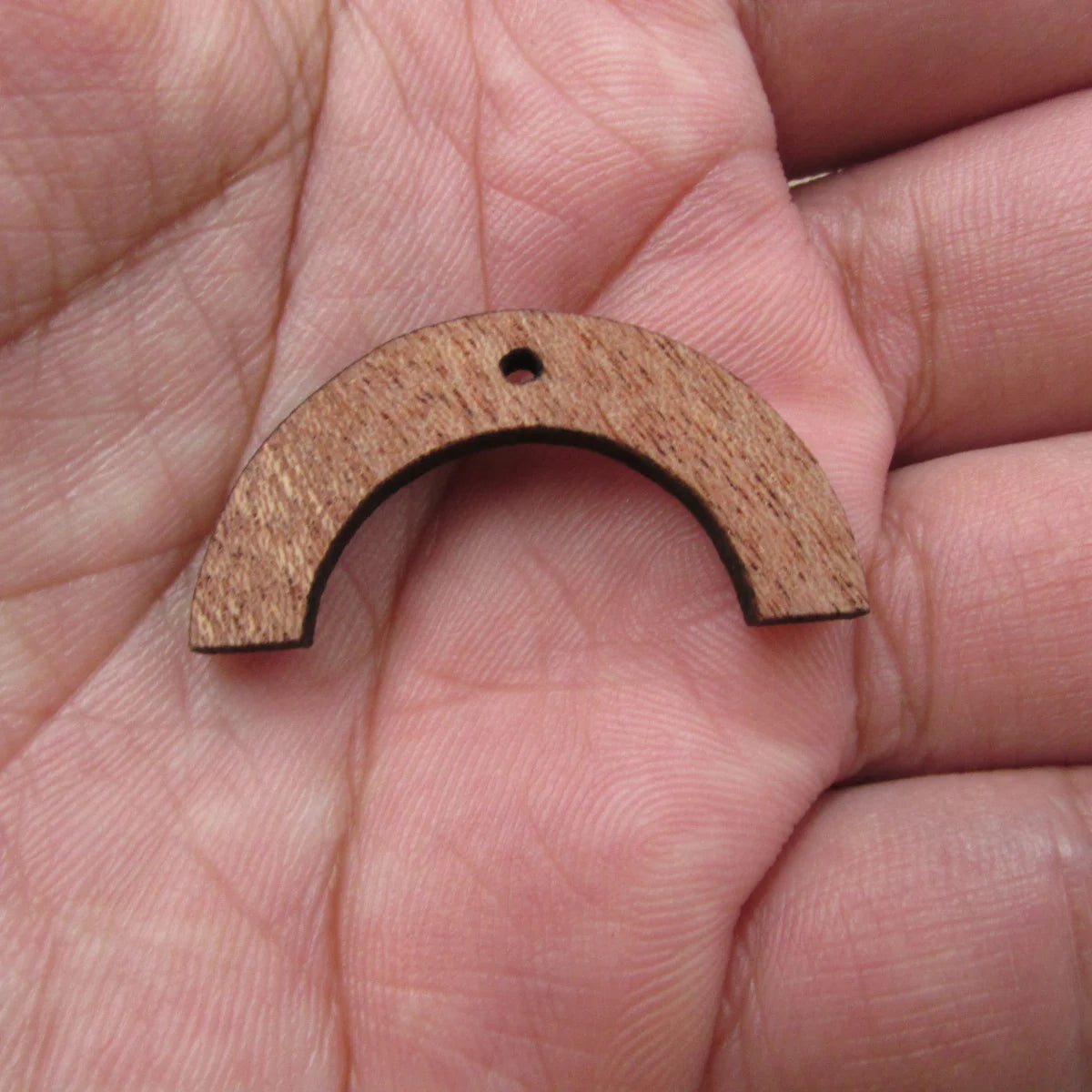 6 Pcs Unfinished Blank Wooden Arc Rainbow Shape Cutout Wood Connector For Necklace Earring Pendant  DIY Making Jewelry