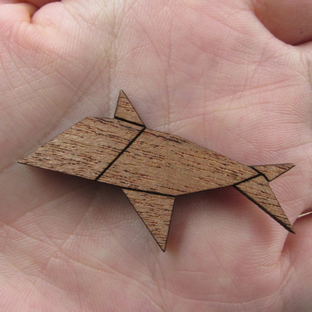 3 Pair Unfinished Ocean Animal Wooden Shark Fish Shape Cutout For Brooches Pin Magnet Pendant Charms Diy Making
