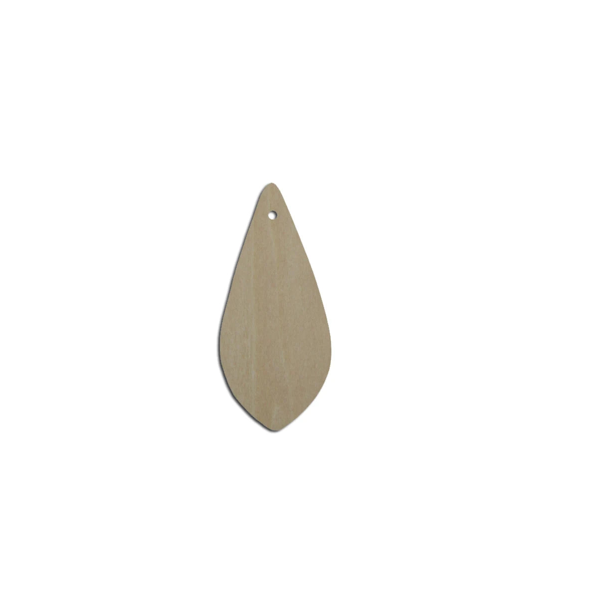 10pcs Unfinished Blank Wood Small Tie Leaf Thin Teardrop Cutout Shape Earring Pendant Jewelry Charm Finding