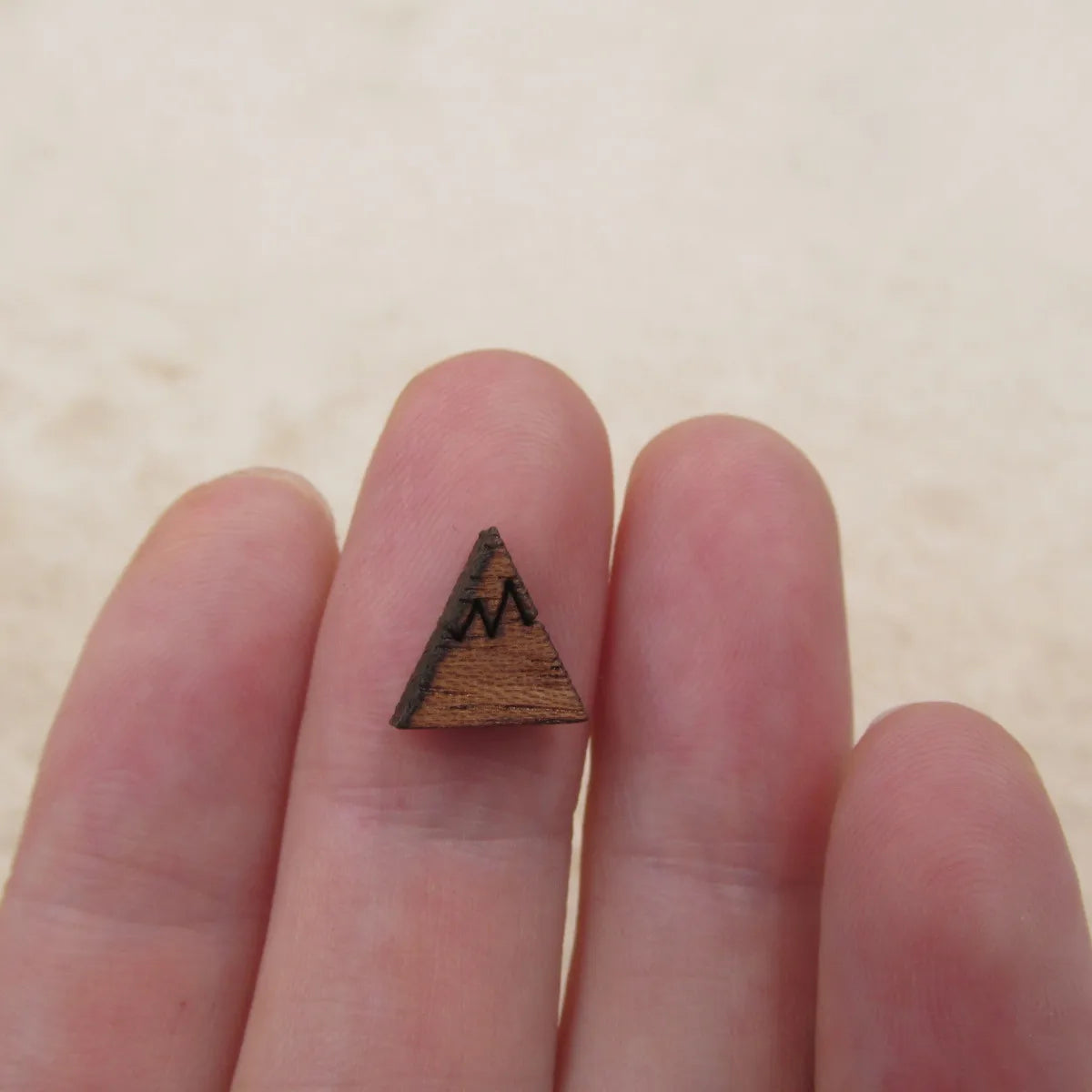 Laser Cut Geometric Triangle Wooden Cobochon Unfinished Wood Blanks Waiting For PaintEarrings Stud - Jewerly Finding Supplier
