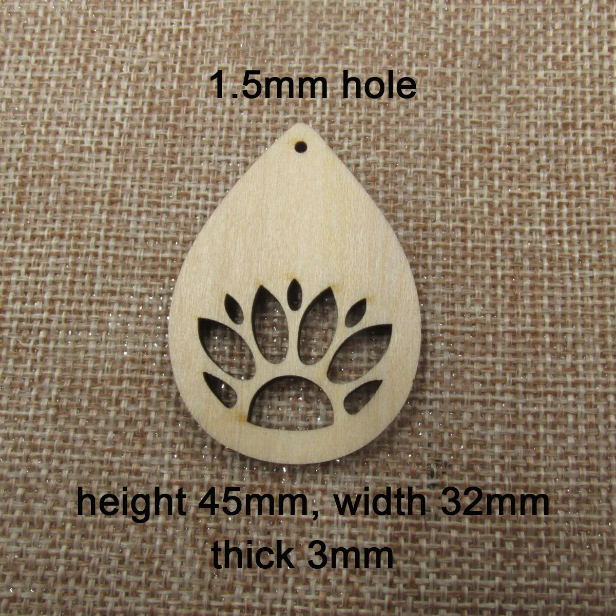 10pcs Unfinished Wooden Blanks Sun Flower Shape Teardrop Sunflower For DIY Earrings Findings Jewelry