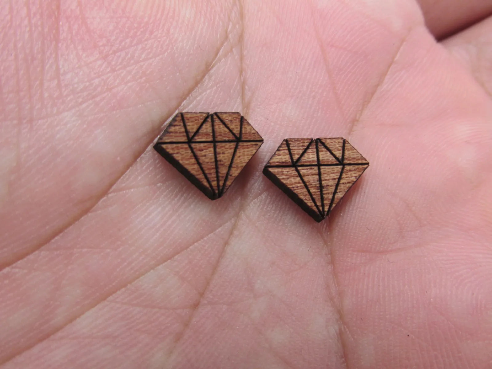 5 Pair Origami Crane Unfinished Blank Wood Cabochon Boat Paper Plane Diamond Windmill Wooden Cutout Shapes For DIY Earrings
