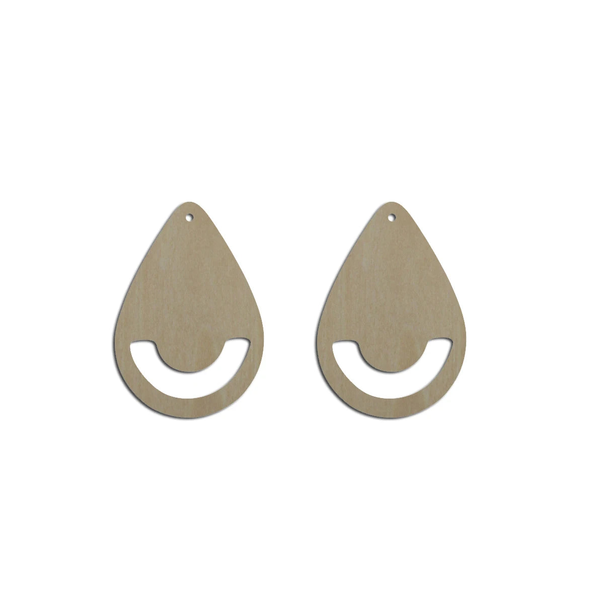 10pcs Unfinished Wood Blank Raindrop Tear Drop Cutout Shape Macrame Earring Pendant Charms For DIY Jewelry Making