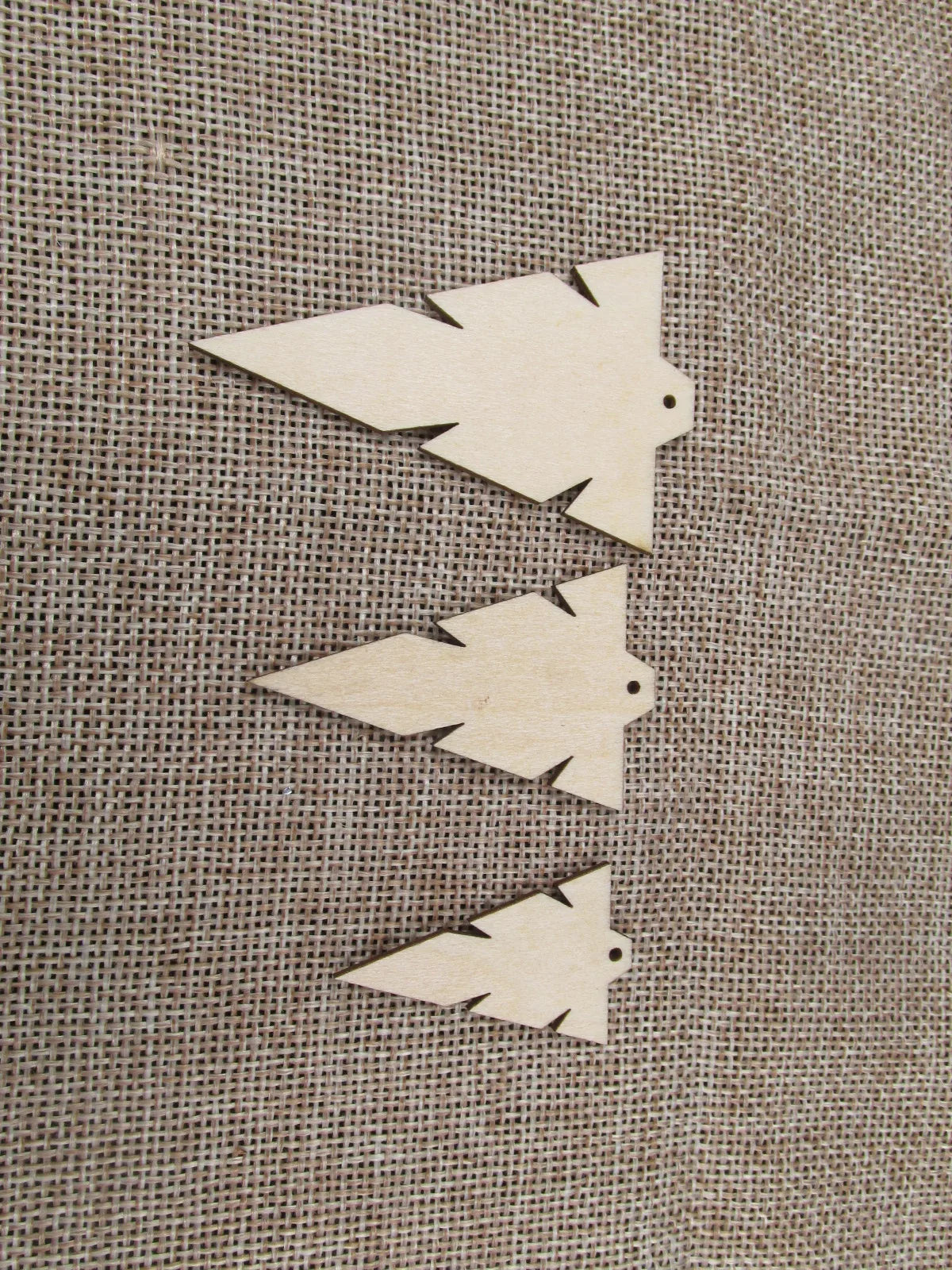 Unfinished Wood Blank Geometric Classic Triangle Shape Earring Pendant Jewelry Finding For DIY Project Making Kit