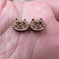 Laser Cut Unfinished Animal Wooden Cat Cabochon Charms For DIY Craft  Earring Stud  Jewerly Accessory