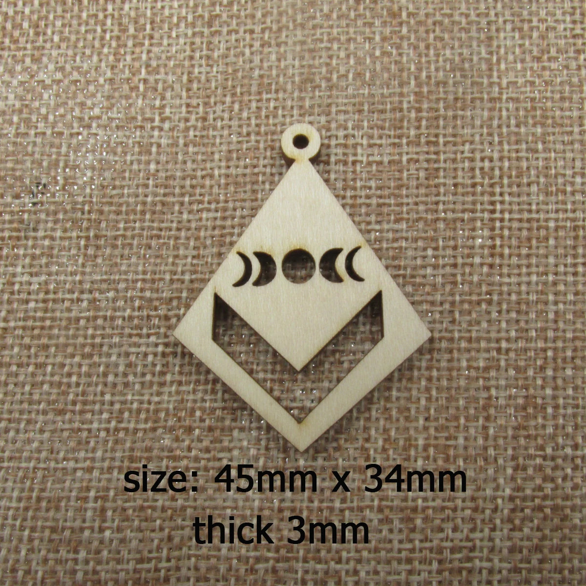 10pcs Unfinished Wood Crescent Moon Jewelry Findings Moon Earring Hoops  for Macrame DIY Wood Earring Blanks
