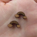 5 Pair Unfinished Blank Weather Wood Rainbow Wooden Cutout Shapes For DIY Stud Earrings Supplies