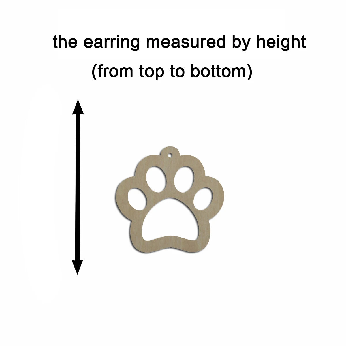 10pcs Unfinished Wood Blank Home Animal Dog Paw Cutout Shape Macrame Earring Pendant Charms For DIY Jewelry Making