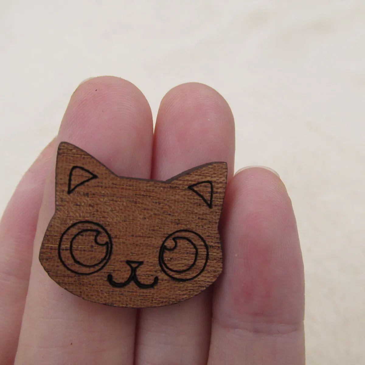 Wooden Animals Cat Charm Jewelry Findings Making Unfinished Blank Solid Wood For DIY Brooch  Earrings Charms