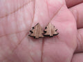 5 Pair Unfinished Blank MINI Wood Cabochon Christmas Tree Wooden Cutout Shapes For Paint Kit Craft  DIY Stud Earrings Supplies