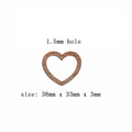 6pcs Unfinished Blank Wooden Heart Hoop Shape Macrame Wood Earring Charms Pendant for Jewelry Making