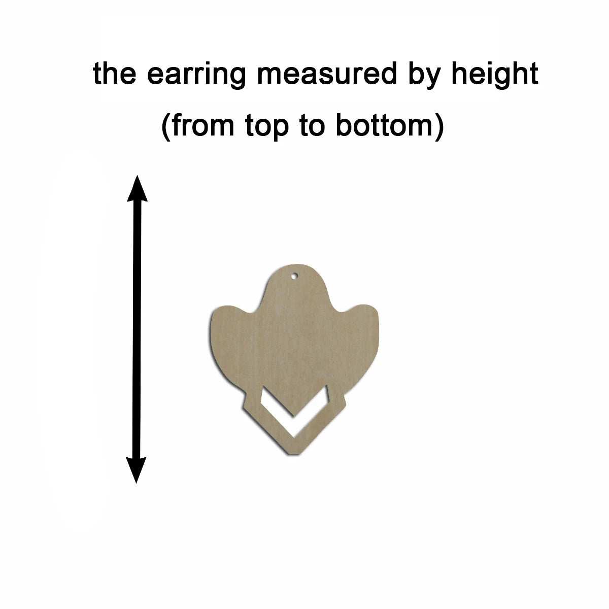 10pcs Unfinished Wood Blank Ghost Cutout Shape Macrame Earrings Pendant Charms For DIY Jewelry Making