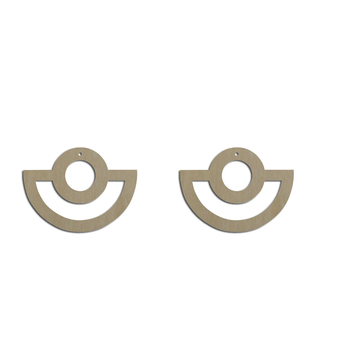 10pcs Unfinished Wood Blanks Half Circle Hoop Shape Macrame Earring Part Findings Wholesale For DIY Jewelry Making