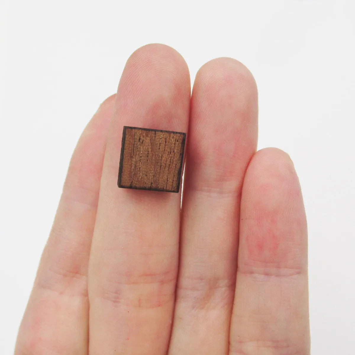 Blanks Wood Cabochon Mini Wooden Circle Triangle Square Pentagon Hexagon heart puzzle Shape Laser Cut Earring Supplies