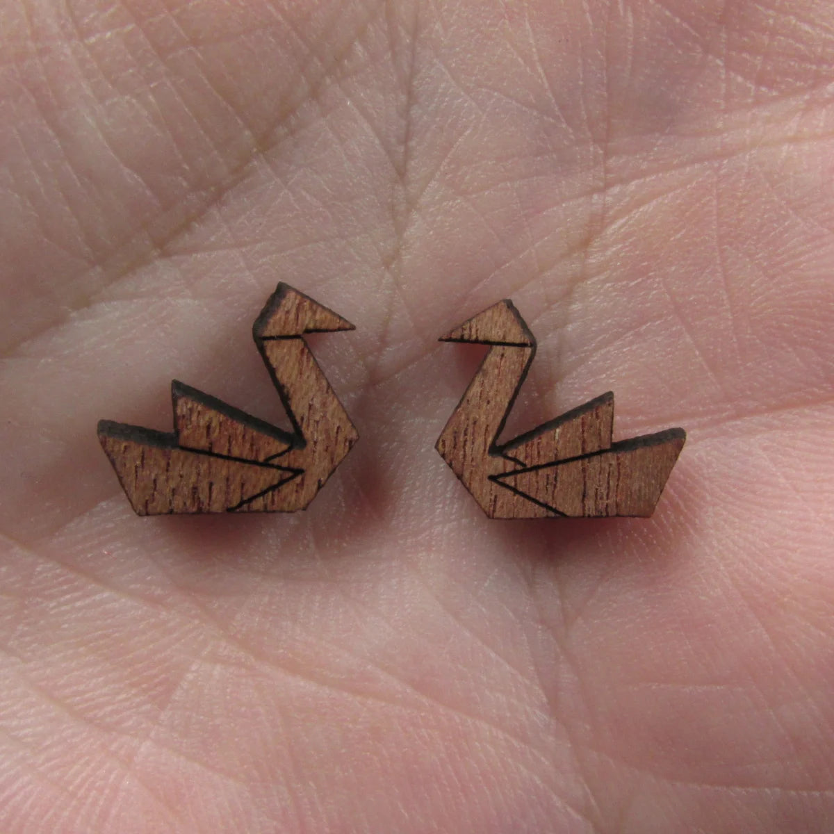 5 Pair Unfinished Blank Home Farm Animal Wooden Swan Cabochon Charm Wood Shape Cutouts For DIY Craft  Earring