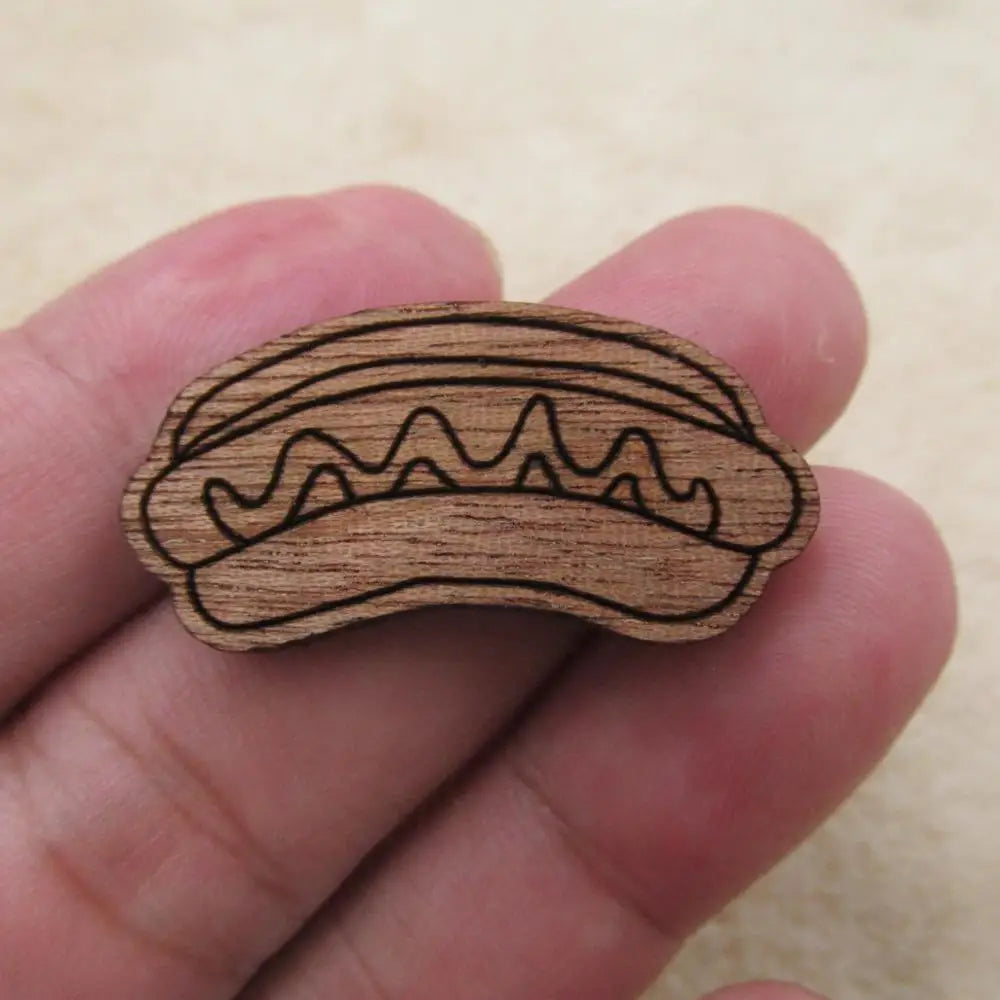 Unfinished Wooden Charms Foods Icom Ice Cream Hamger Pizza Pendant For DIY Project Jewerly Making