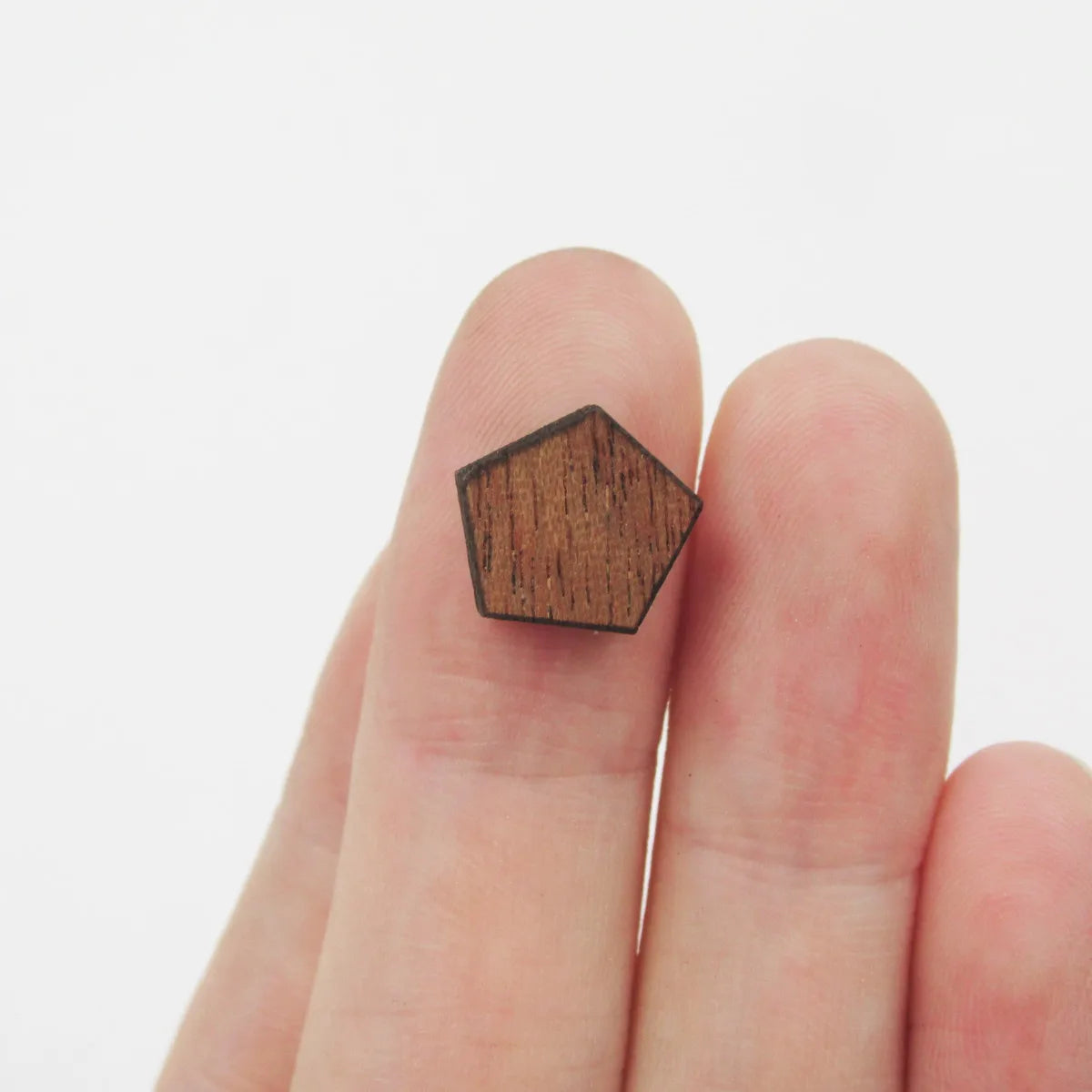 Blanks Wood Cabochon Mini Wooden Circle Triangle Square Pentagon Hexagon heart puzzle Shape Laser Cut Earring Supplies