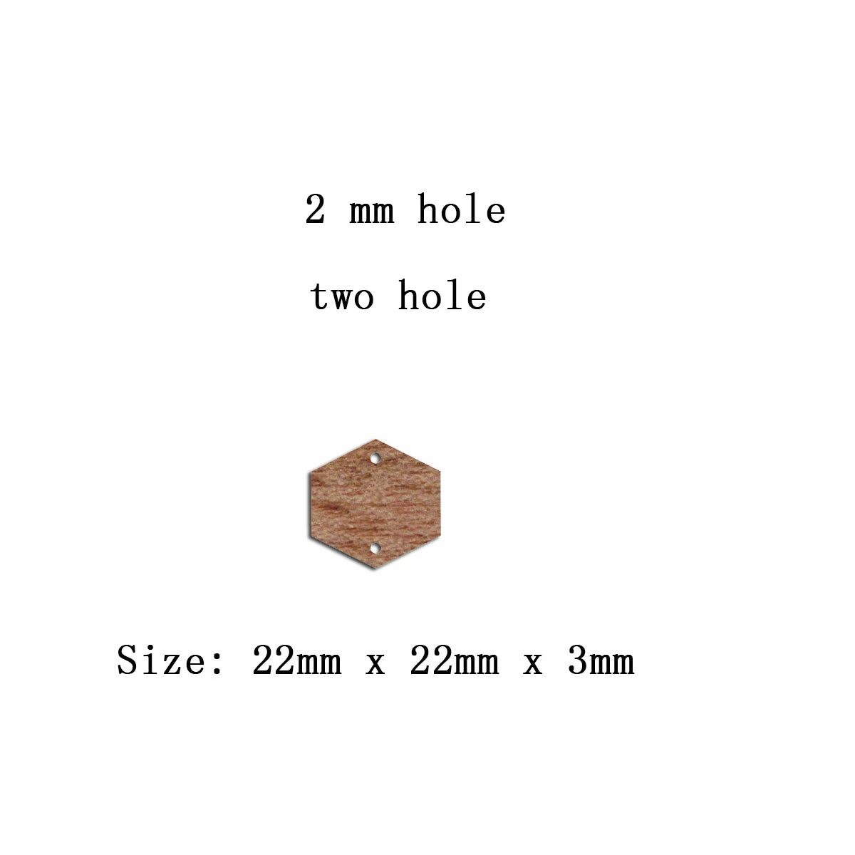 6pcs Unfinished Blank Wooden Geometric Hexagon Earring Connector Pendant for Jewelry Making DIY Crafting