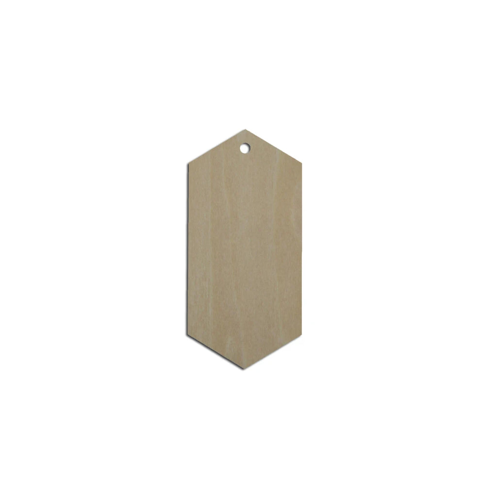 10pcs Laser Cut Unfinished Blank Wood Geometric Long Hexagon Cutout Shape Earring Pendant Jewelry Charm Finding