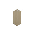 10pcs Laser Cut Unfinished Blank Wood Geometric Long Hexagon Cutout Shape Earring Pendant Jewelry Charm Finding