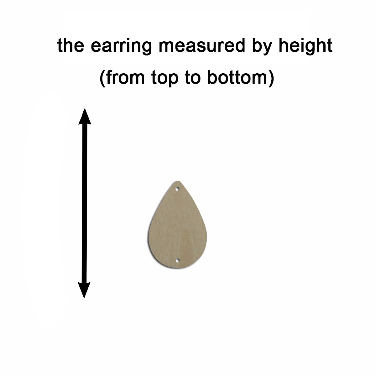 10pcs Multiple Size Unfinished Wooden Blanks Candy Corn Teardrop Cutout Shape Earring For Jewelry Supplier