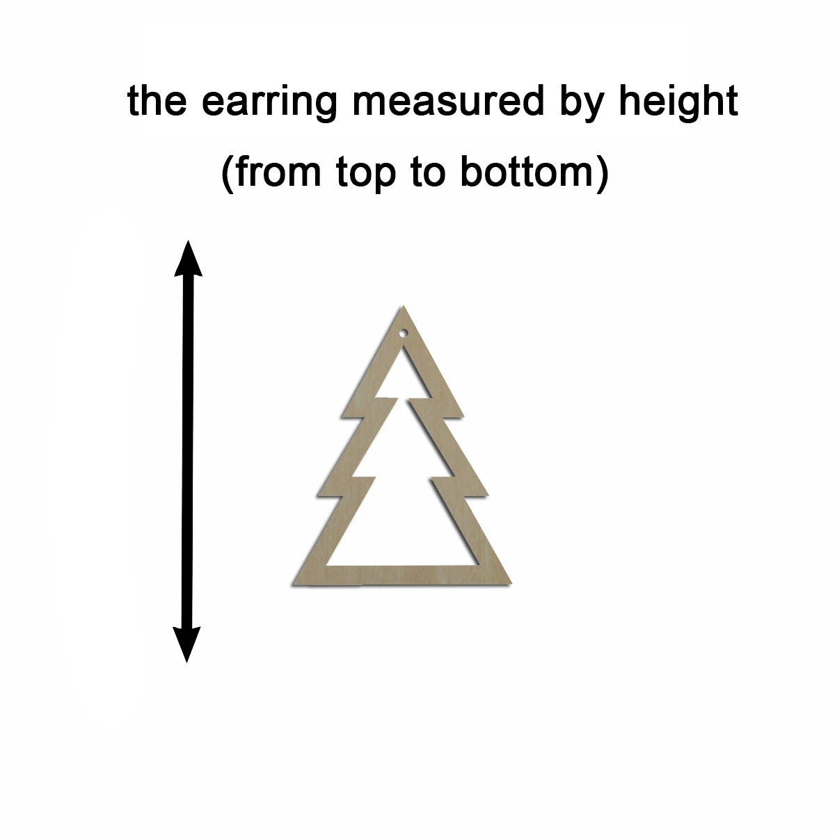 10pcs Unfinished Wood Blanks Triangle Christmas Tree Shape Macrame Earring Part Findings Wholesale For DIY Jewelry Making
